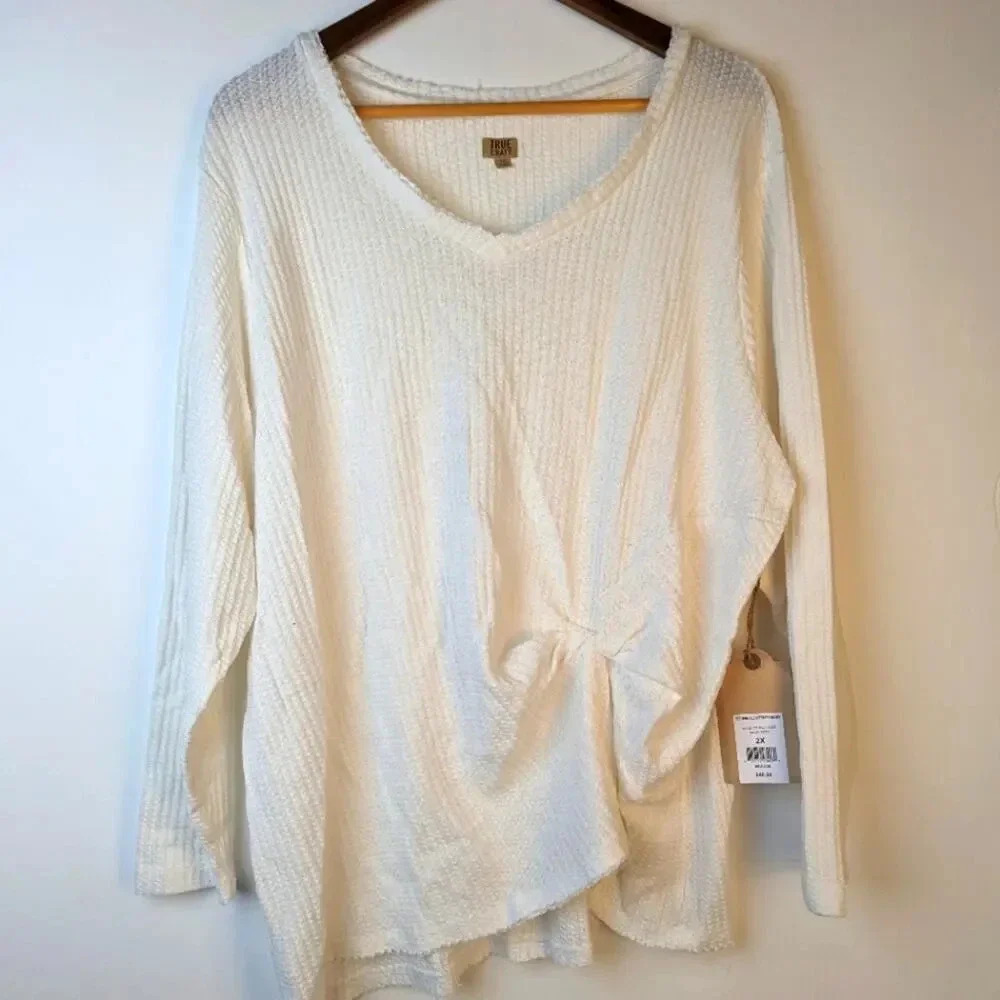 NWT True Craft Waffle Weave Oversized Top - 2XL